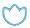 Icono de un loto blanco con un contorno azul